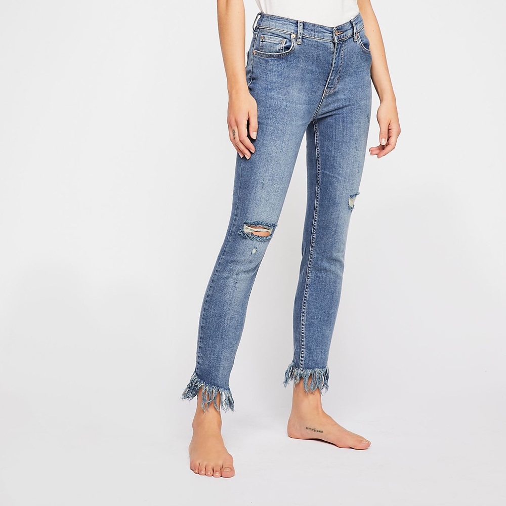frayed bottom jeans